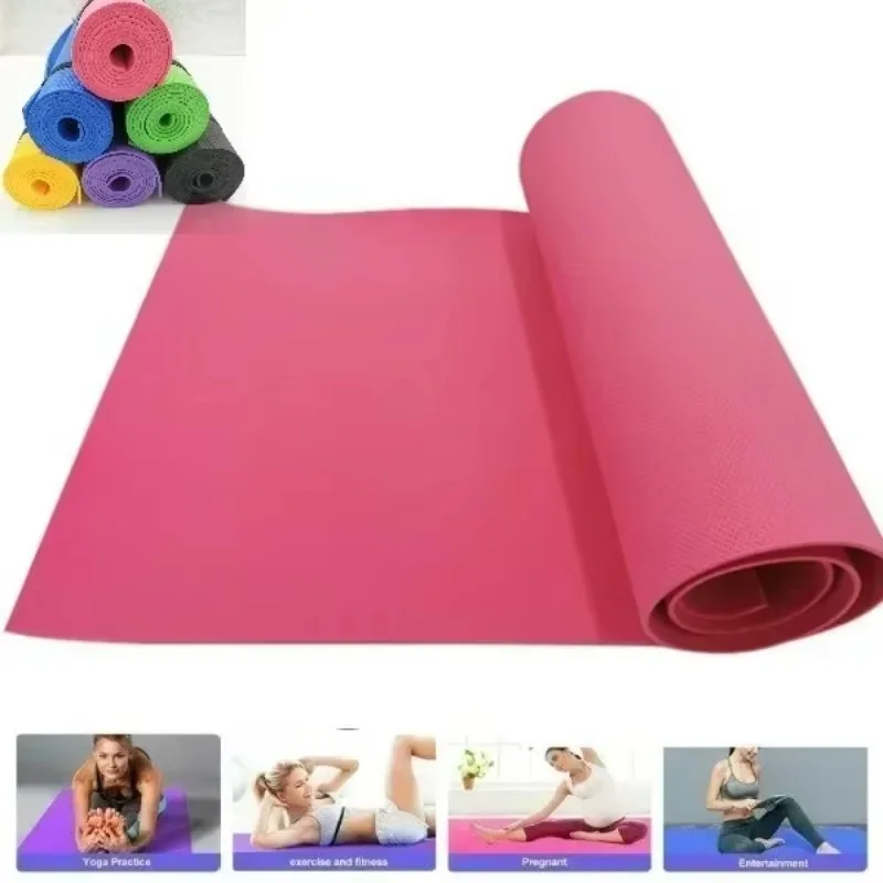 4MM Thick 173cmX61cm Yoga Mats Non-slip Exercise Mat Fitness Tasteless Pilates Workout Gym Mats with Bandage Sports Fitness - Image 2