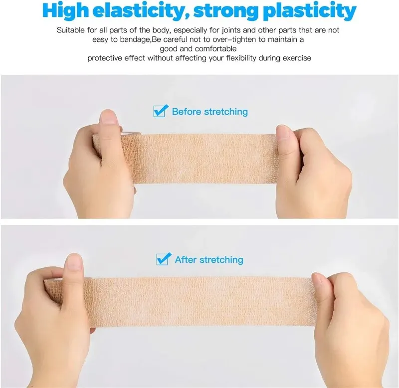 3pcs Disposable Self Adhesive Elastic Bandage 5cm*4.5m for Handle Tube Tightening Tattoo Accessories Gauze Tape First Aid Tool - Image 10