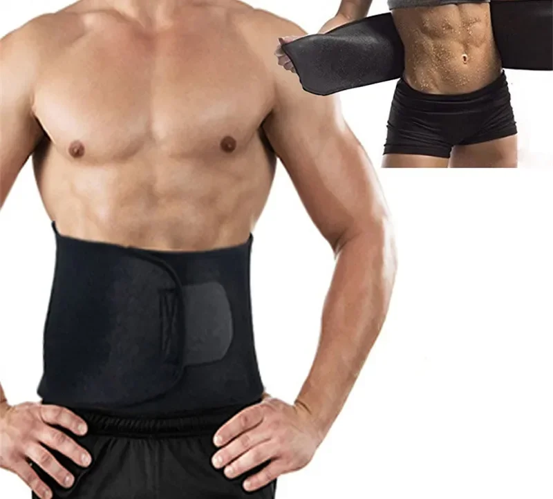 Premium Waist Trainer & Trimmer Sweat Belt For Men & Women Fitness Shapewear Wrap Tummy Stomach Weight Loss Fat Burner Slimming - Image 3