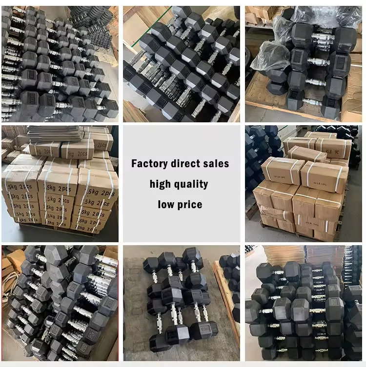 Cheap Wholesale 100lbs Hex Rubber Gym Dumbbells Lbs Fitness Weights Cast Iron Rubber Coated Hex Dumbbells Set With Rack - Image 19