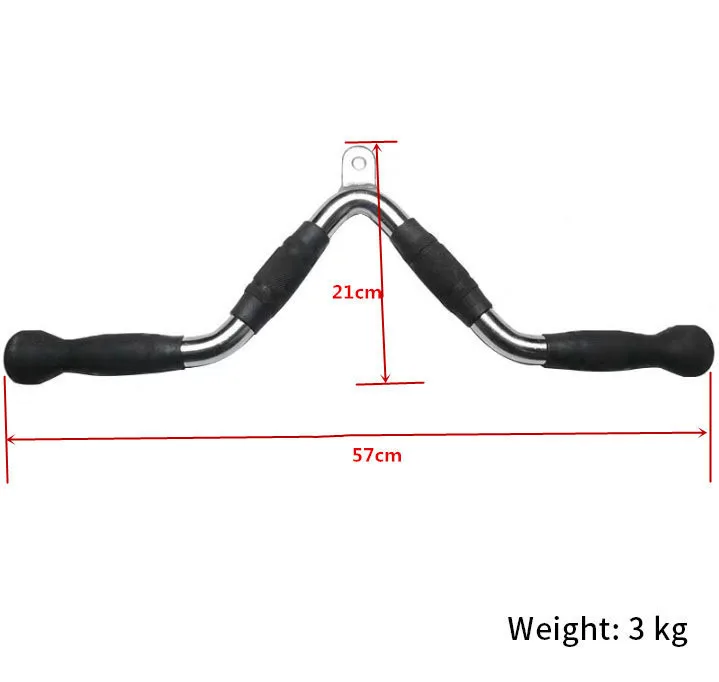 Fitness Lat Pull Down Bar Gym Handle Grip Gantry Frame Pully Cable Machine Attachment Triceps Muscle Workout Solid Rowing T-Bar - Image 17