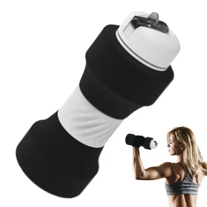 Dumbbell Shape Workout Bottle Eco-Friendly Sports Exercise Water Kettle Large Capacity Silicone Sports Cup For Outdoor Camping
