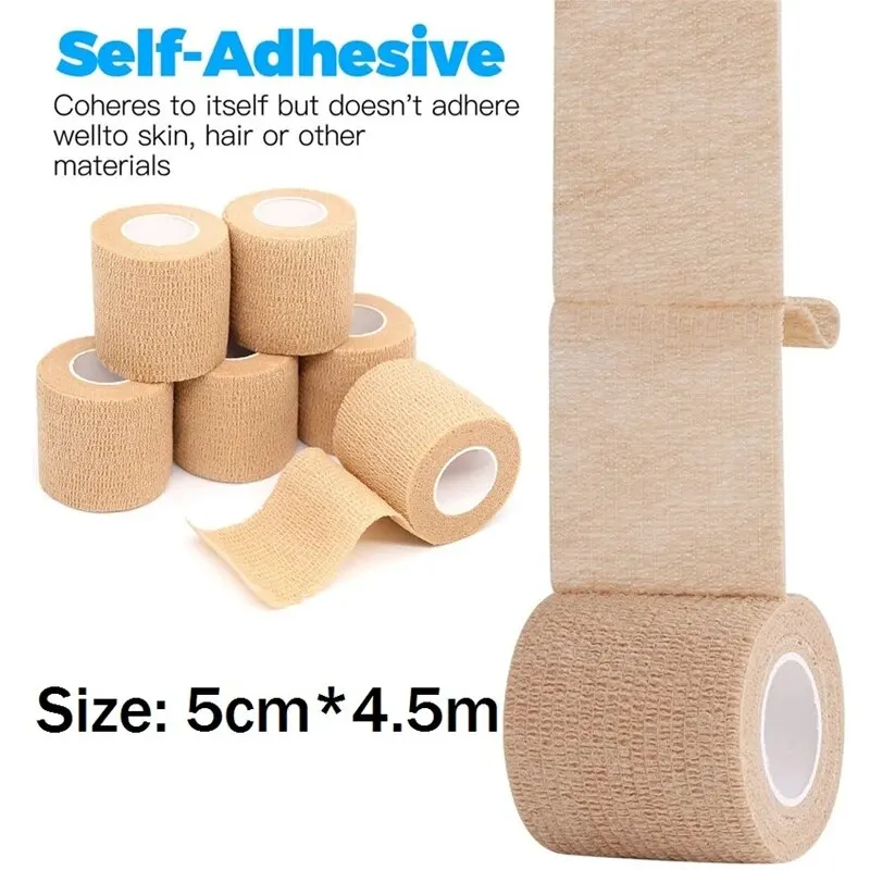 3pcs Disposable Self Adhesive Elastic Bandage 5cm*4.5m for Handle Tube Tightening Tattoo Accessories Gauze Tape First Aid Tool - Image 2