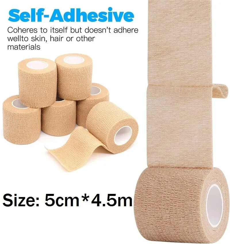 3pcs Disposable Self Adhesive Elastic Bandage 5cm*4.5m for Handle Tube Tightening Tattoo Accessories Gauze Tape First Aid Tool - Image 8