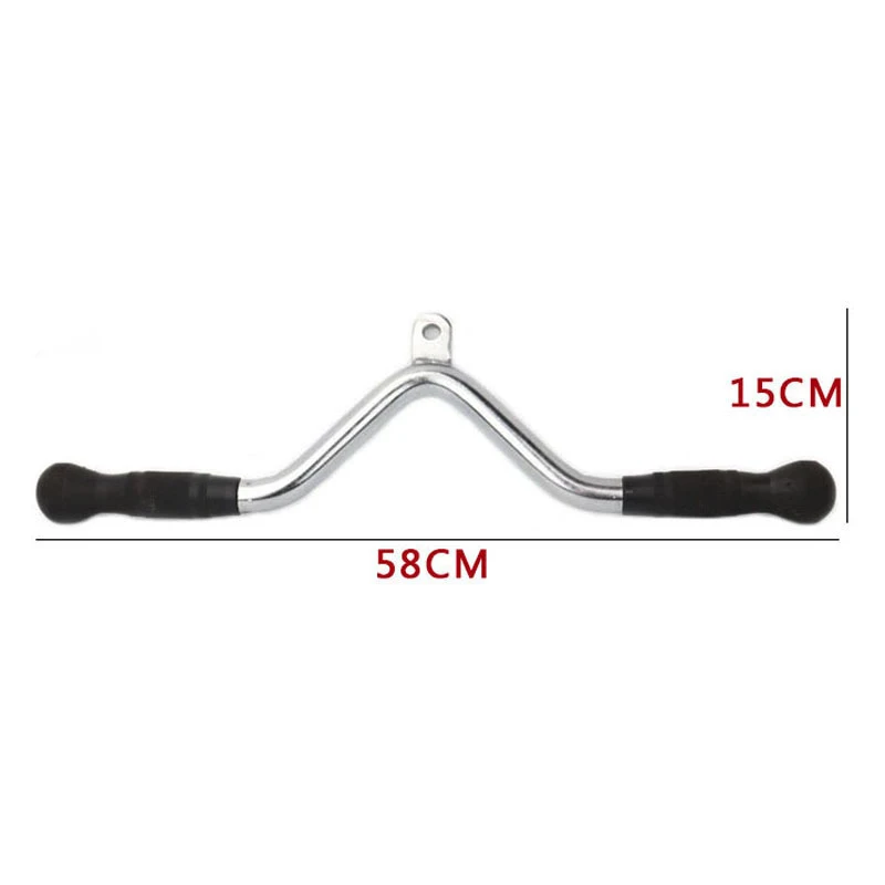 Fitness Lat Pull Down Bar Gym Handle Grip Gantry Frame Pully Cable Machine Attachment Triceps Muscle Workout Solid Rowing T-Bar - Image 12