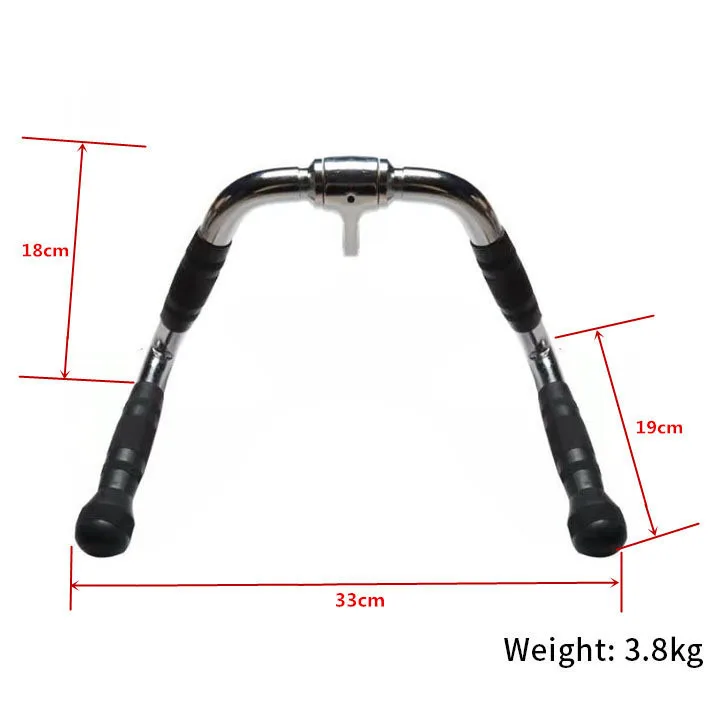 Fitness Lat Pull Down Bar Gym Handle Grip Gantry Frame Pully Cable Machine Attachment Triceps Muscle Workout Solid Rowing T-Bar - Image 8