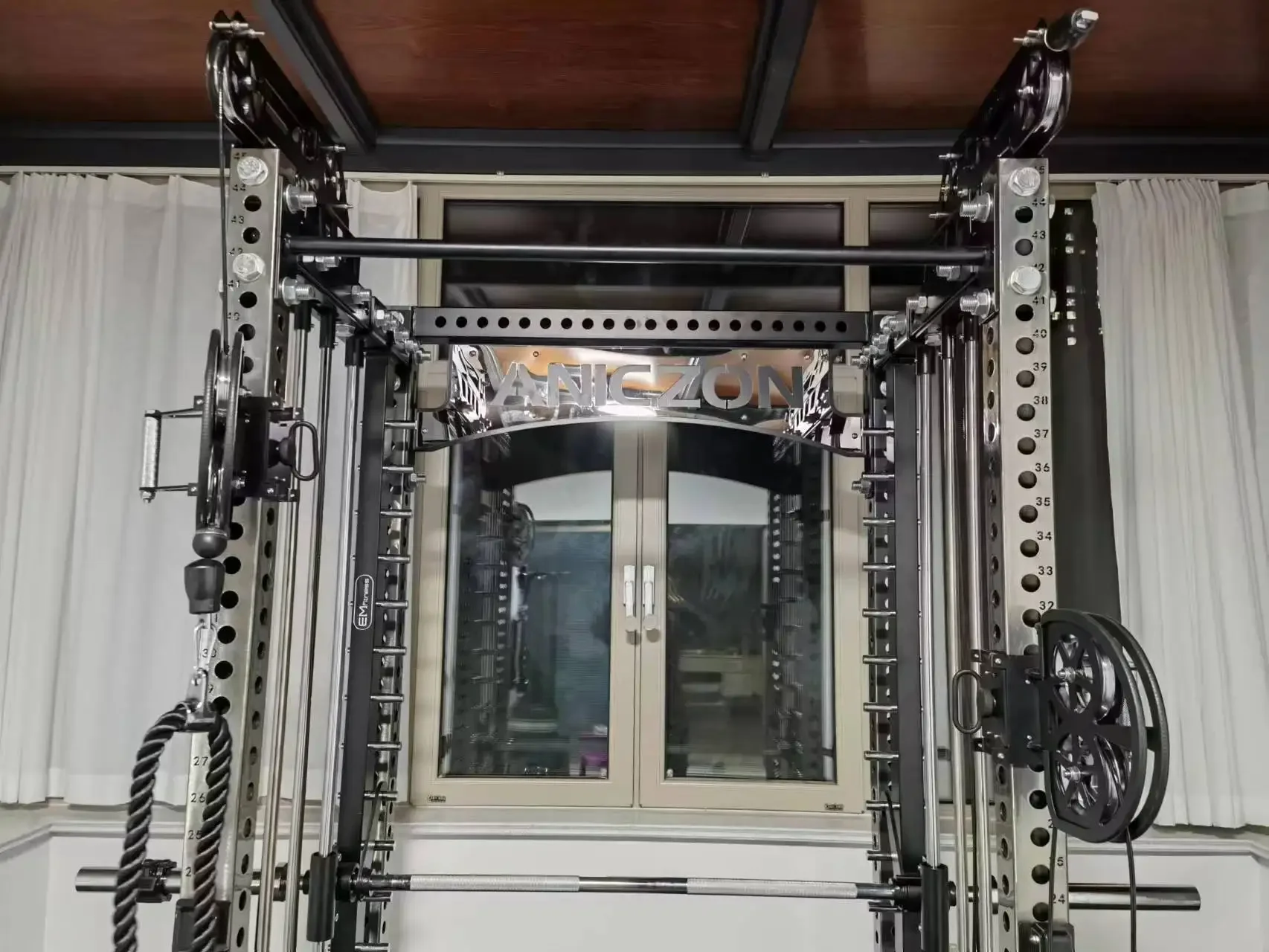 Aniczon gym fitness equipment smith machine commercial multifunctional strength power rack - Image 6