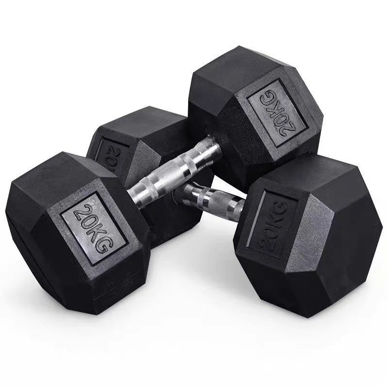 Cheap Wholesale 100lbs Hex Rubber Gym Dumbbells Lbs Fitness Weights Cast Iron Rubber Coated Hex Dumbbells Set With Rack - Image 10